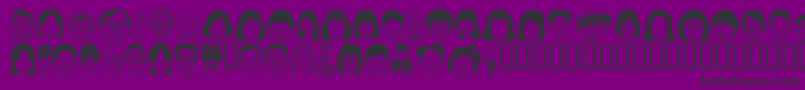 Sakabepeople05 Font – Black Fonts on Purple Background