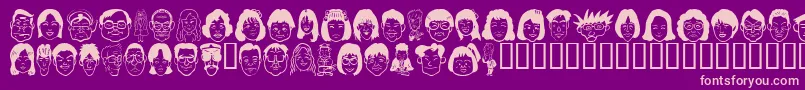 Sakabepeople05 Font – Pink Fonts on Purple Background