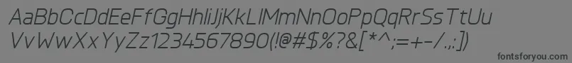 KnulItalic-Schriftart – Schwarze Schriften auf grauem Hintergrund