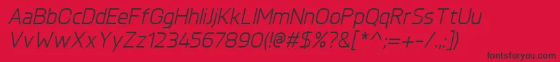 Police KnulItalic – polices noires sur fond rouge