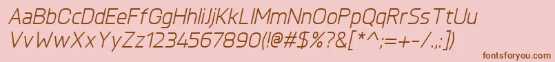 fuente KnulItalic – Fuentes Marrones Sobre Fondo Rosa