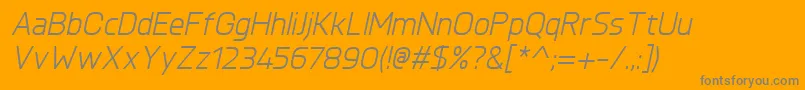 フォントKnulItalic – オレンジの背景に灰色の文字