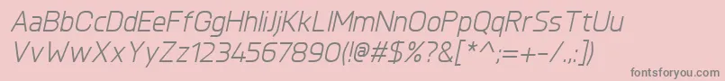 KnulItalic Font – Gray Fonts on Pink Background