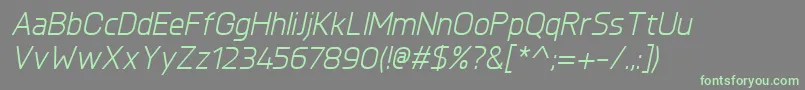 KnulItalic Font – Green Fonts on Gray Background