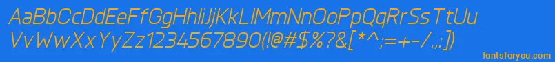 KnulItalic Font – Orange Fonts on Blue Background