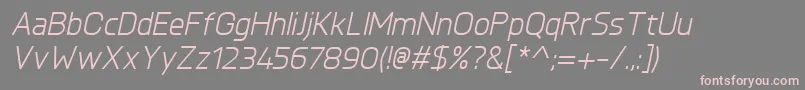 Fonte KnulItalic – fontes rosa em um fundo cinza