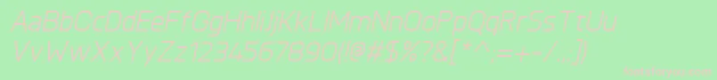 KnulItalic Font – Pink Fonts on Green Background