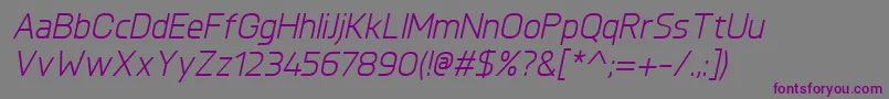 KnulItalic Font – Purple Fonts on Gray Background