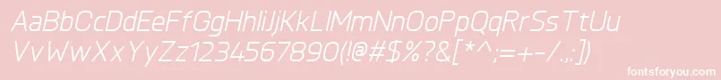 KnulItalic Font – White Fonts on Pink Background