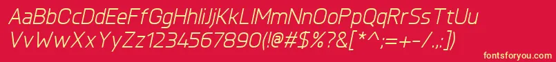 KnulItalic Font – Yellow Fonts on Red Background