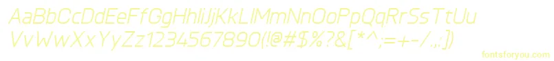 KnulItalic-Schriftart – Gelbe Schriften
