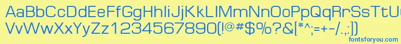 MinimaSsi Font – Blue Fonts on Yellow Background