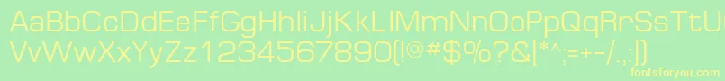 MinimaSsi Font – Yellow Fonts on Green Background