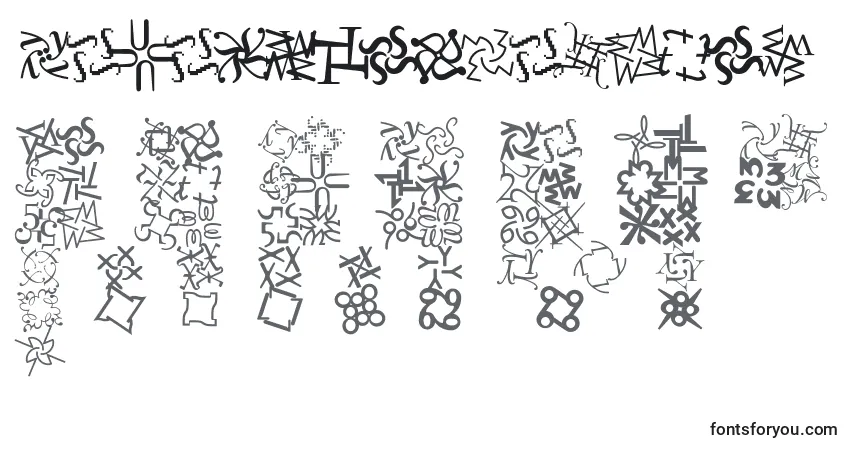 DementiabRegularフォント–アルファベット、数字、特殊文字