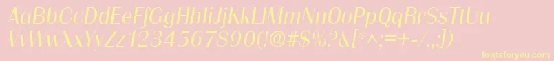 GrenoblelhItalic Font – Yellow Fonts on Pink Background