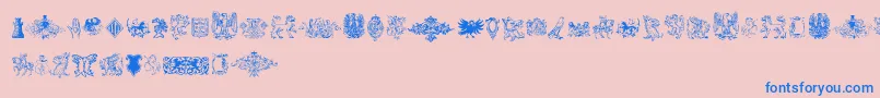 Intellectaheraldics Font – Blue Fonts on Pink Background