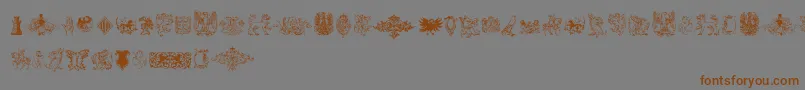 Intellectaheraldics Font – Brown Fonts on Gray Background