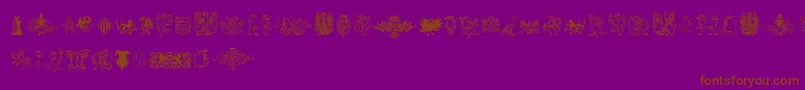Intellectaheraldics Font – Brown Fonts on Purple Background