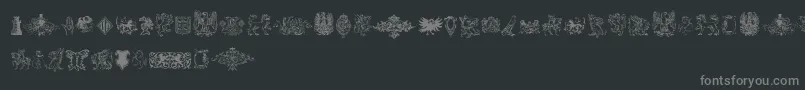 Intellectaheraldics Font – Gray Fonts on Black Background