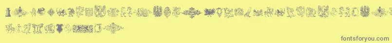 Intellectaheraldics Font – Gray Fonts on Yellow Background