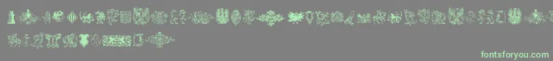 Intellectaheraldics Font – Green Fonts on Gray Background