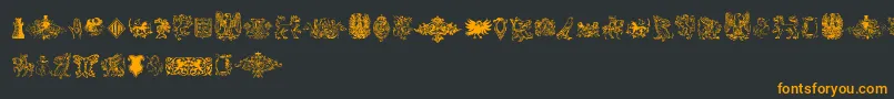 Weitere Informationen zur Intellectaheraldics-Schriftart Intellectaheraldics-Schriftart – Orangefarbene Schriften auf schwarzem Hintergrund