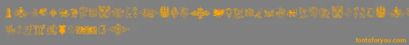 Intellectaheraldics Font – Orange Fonts on Gray Background
