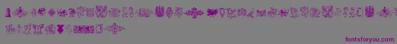 Intellectaheraldics Font – Purple Fonts on Gray Background