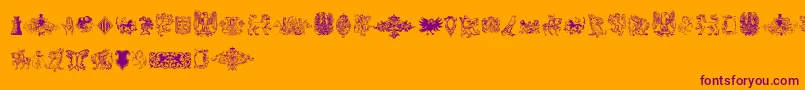 Intellectaheraldics Font – Purple Fonts on Orange Background