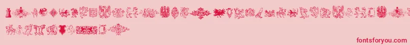 Intellectaheraldics Font – Red Fonts on Pink Background