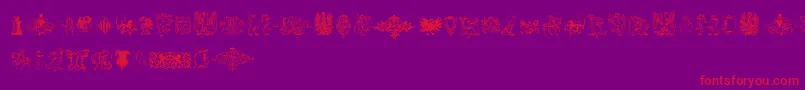 Intellectaheraldics Font – Red Fonts on Purple Background