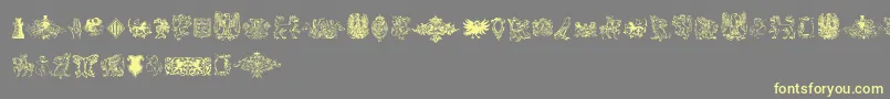 Intellectaheraldics Font – Yellow Fonts on Gray Background