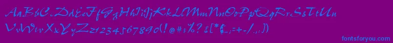 フォントPepsi – 紫色の背景に青い文字
