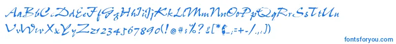 フォントPepsi – 白い背景に青い文字