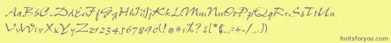 フォントPepsi – 黄色の背景に灰色の文字