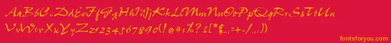 フォントPepsi – 赤い背景にオレンジの文字