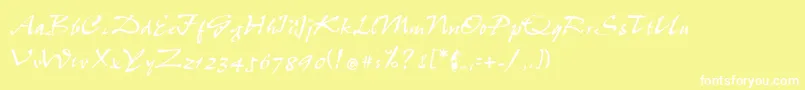 フォントPepsi – 黄色い背景に白い文字