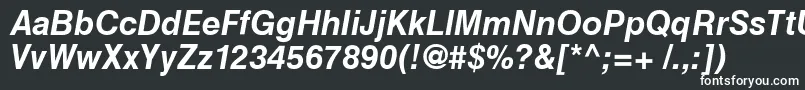 HelveticaCyrillicBoldInclined Font – White Fonts on Black Background