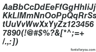  HelveticaCyrillicBoldInclined font