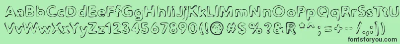 Czcionka Distro2Squidgey – czarne czcionki na zielonym tle