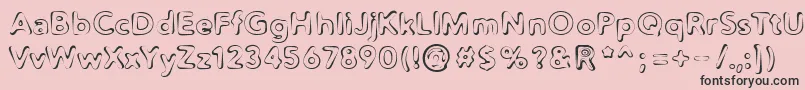 Distro2Squidgey Font – Black Fonts on Pink Background