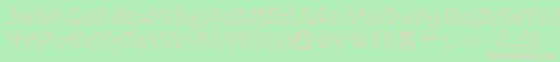 Distro2Squidgey Font – Pink Fonts on Green Background