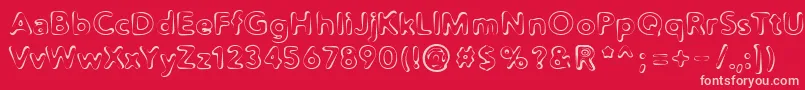 Distro2Squidgey Font – Pink Fonts on Red Background