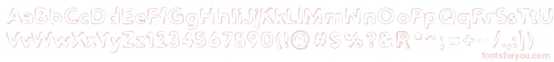 フォントDistro2Squidgey – ピンクのフォント