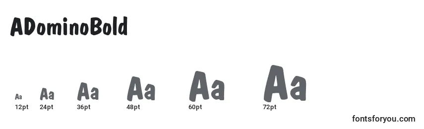 ADominoBold Font Sizes