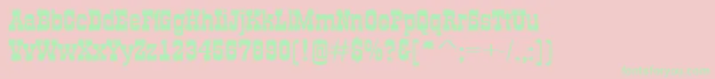 GildiaexpRegular Font – Green Fonts on Pink Background