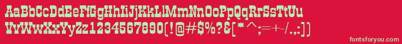 GildiaexpRegular Font – Green Fonts on Red Background