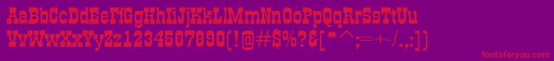 fuente GildiaexpRegular – Fuentes Rojas Sobre Fondo Morado