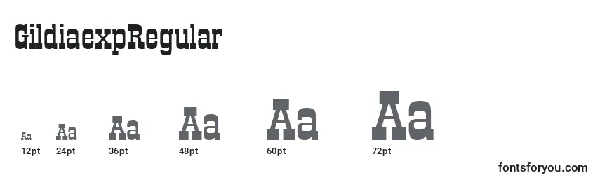 GildiaexpRegular Font Sizes