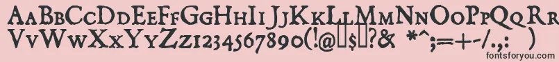 More about Domisc Font Domisc Font – Black Fonts on Pink Background